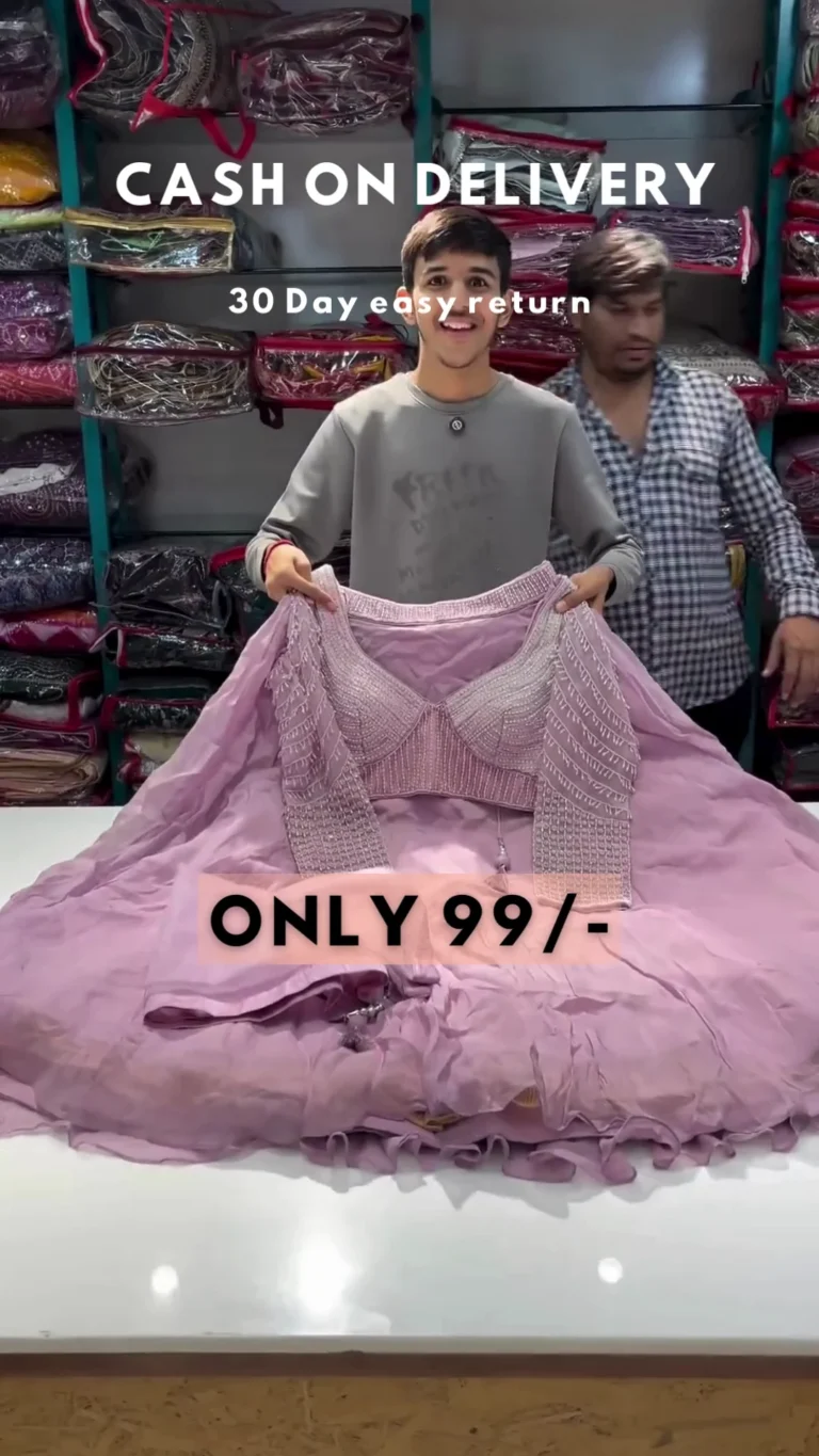 Lilac Enchantment: Heavily Embellished Designer Lehenga Choli Set